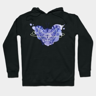 Watercolor Butterfly Moon Hoodie